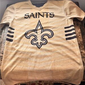 Orleans Saints Reversible Black & Gold Flag Football Jersey Sz Large